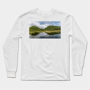 Mountain Pond Panorama Long Sleeve T-Shirt